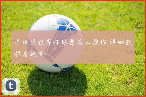 手机买世界杯球票怎么操作 详细教程看这里